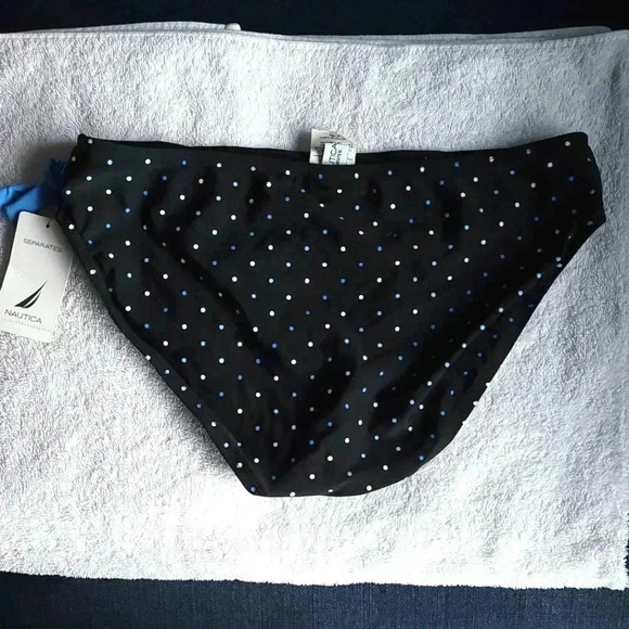 NWT NAUTICA Black & Blue Multi-Color Swimwear Bikini Bottom Size 12, 14 & 16 - Picture 4 of 5